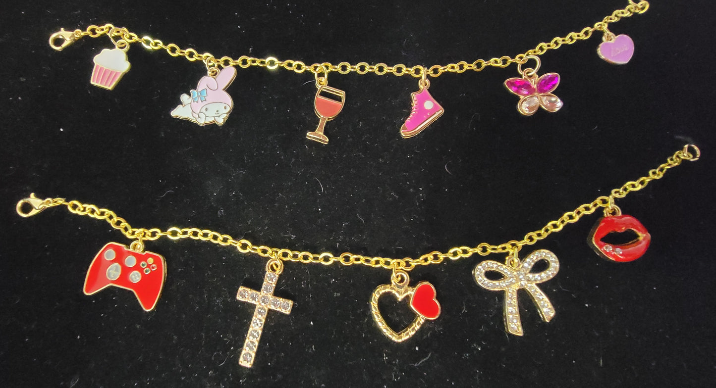 Gold Charm Bracelet