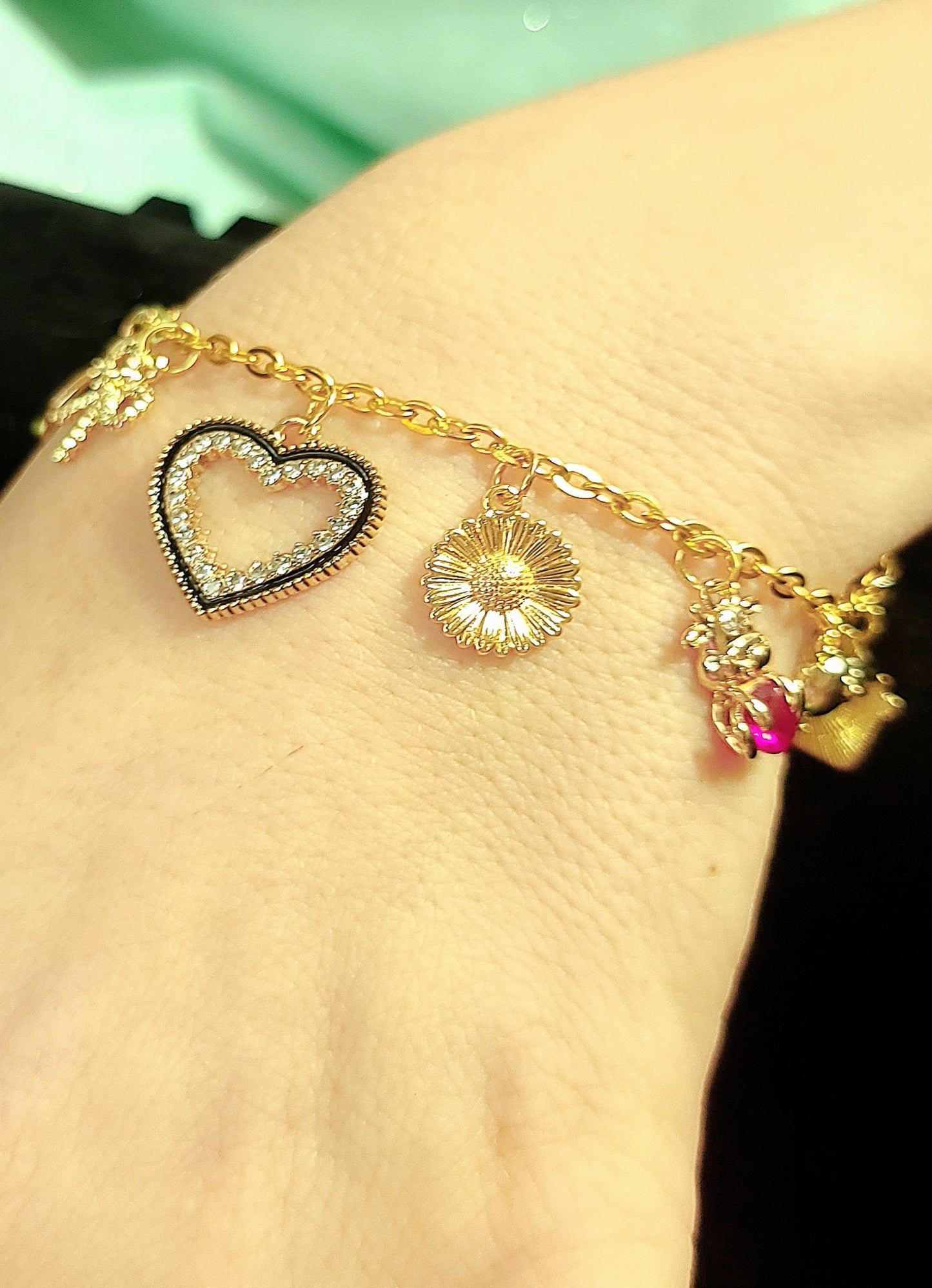 Gold Charm Bracelet
